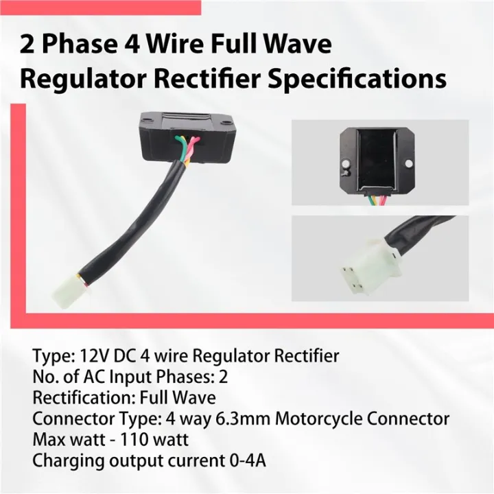 Universal%204%20Wire%20Full%20Wave%20Black%20Motorcycle%20Regulator%20Rectifier%2012V%20DC%20Bike%20Quad%20-%20Image%205