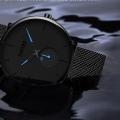 SKMEI 9185 CLASSIC MESH STEEL QUARTZ WATCH.