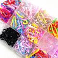 200pcs--1000pcs Colourful Rubber Ring Disposable Elastic Hair Bands Ponytail Holder Rubber Band Scrunchies Kids Hair Accessories. 