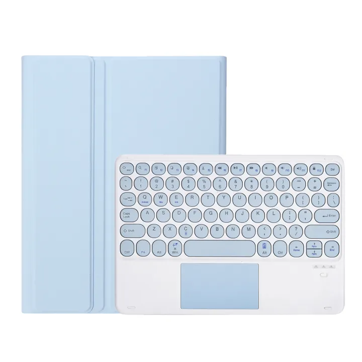YA700B-A%20Candy%20Color%20Skin%20Feel%20Texture%20Round%20Keycap%20Bluetooth%20Keyboard%20Leather%20Case%20with%20Touchpad%20For%20Samsung%20Galaxy%20Tab%20S8%2011%20inch%20SM-X700%20/%20SM-X706%20&%20S7%2011%20inch%20SM-X700%20/%20SM-T875(Pink)%20-%20Image%2010