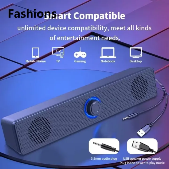 Fashions%20New%20Long%20Wired%20Bluetooth%20Small%20Speaker%20Double%20Speakers%20High%20Volume%20Computer%20Mobile%20Phone%20Home%20TV%20Notebook%20Multimedia%20Desktop%20Speake%20-%20Image%205