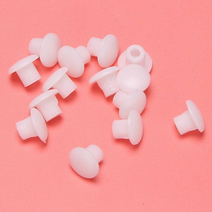 Plastic%20Round%20Shaped%20Cover%20Screw%20Cap%20Lid%20White%20100Pcs%20for%205mm%20Dia%20Hole%20-%20Image%205