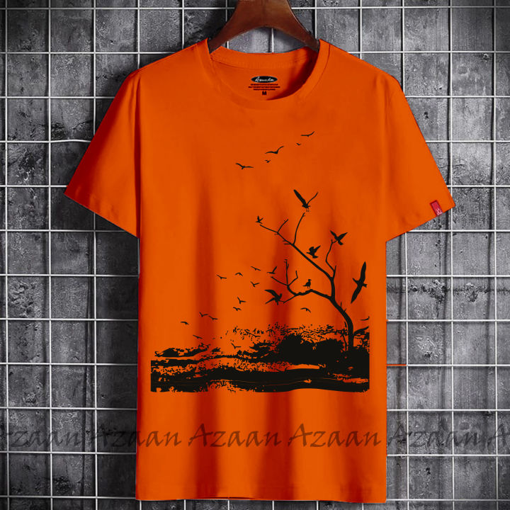 orange colour new Desing Soft & Comfortable T-shirt For Men-T-shirt