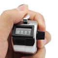 Tasbih Hand Tally Counter Tosbi Metal 4 Digit Tasbeeh With Finger Ring (Silver) - 1Pcs. 