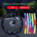 Bicycle reflective stickers, mountain bike luminous stickers, motorcycle tire and rim stickers, decorative reflective strips. 