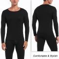 Thermal Underwear for Men Long Johns with Fleece Lined Sport Base layer in Cold Weather Winter. 