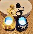Fashion Mini Keychain Flashlight Cute Bear Bag Small Night Light Keychain Kawaii Bags Hang Atmosphere Light Keyring Torch Gifts.