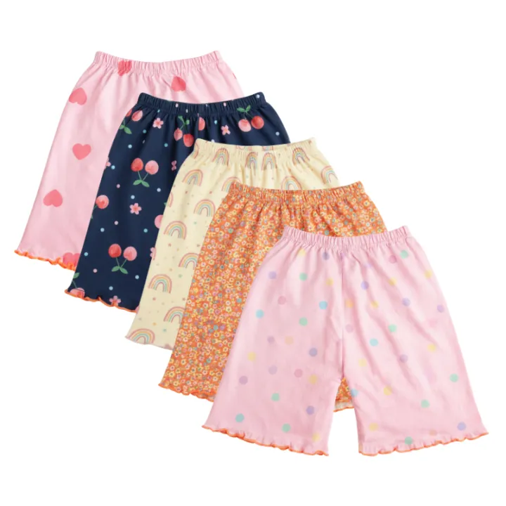 10pcs%20Half%20Pant%20for%20Baby%20Girl%20%7C%20Soft%20%20Printed%20Cotton%20Piku%20Pant%20-%20Multicolor%20Combo%20Pack%20-%20Image%203