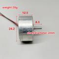 Mini 300 Round Motor RF-300C-12180 Motor DC 3.7V 8400RPM Long Wire Motor Solar Power Cap Fan Toy Motor 8.3mm Long Shaft. 