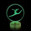 3D Gymnastics Optical Illusion Lamp Acrylic Led Night Light 16 Colors with Remote Control USB Decoration Birthday Christmas Gift.