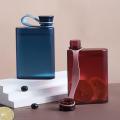 500ML Creative Matte Flat Plastic Water Bottle A5 Outdoor Sport Portable Bottle Notebook Kettle Bottle for Male and Female. 