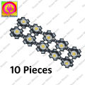 10 Piece White LED SMD Chip 3V With Metal Plate Heat Sink Aluminum Base PCB  DIY Input Voltage: 3V – 5V Forward Current: 500mA – 700mA. 