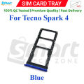 Tecno Spark 4 Sim Tray Micro SD Card Slot with Sim Ejector Pin Replacement Part.