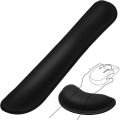 HXSJ Keyboard Wrist Rest Pad Wrist Rest Mouse Pad Memory Foam Superfine Fibre Durable Comfortable Mousepad for Office Gaming.