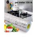 Kitchen Wall Stickers Paper Oil-proof Waterproof Aluminum Foil Sticker 1 meter = 3 feet. 