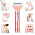 Kemei KM-6637 Multifunctional 4 in 1 Rechargeable woman body shaver Beard Eyebrow, Nose Trimmer set Female Electric shaver. 