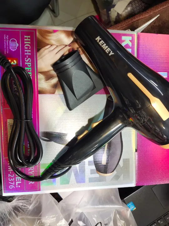 Kemey-KM-2376-%201000W%20(%202%20in%20!%20)%20Powerful-Professional-Heavy-Duty-Hair-Dryer-for-Unisex%20-%20Black%20-%20Image%203