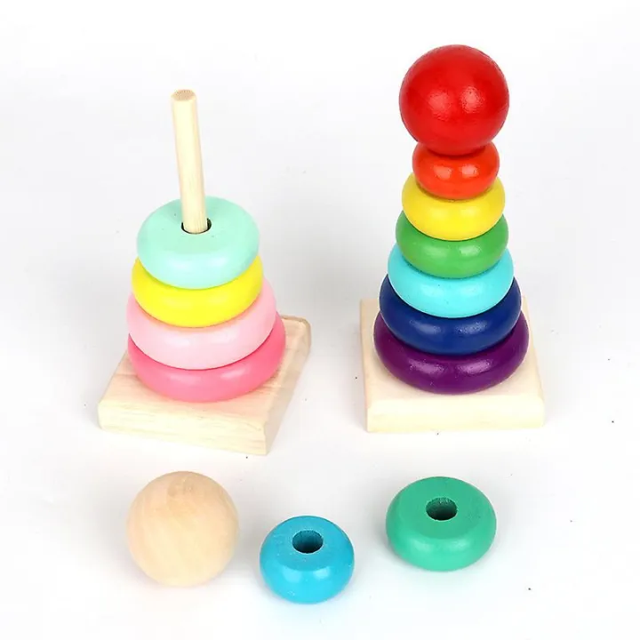 Wooden%20Rainbow%20Color%20Pyramid%20Ring%20Puzzle%20Toy%20for%20Early%20Learning%20Baby%20-%20Large%20(15.5%20cm)%20-%20Image%202
