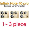 Infinix Note 40 pro Camera Protector: Ultimate Lens Protection & Clarity HD clear Lens soft protective plastic lens. 