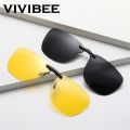 Square Clip On Sunglasses Women Polarized Black Lens UV400 Night Vision Driving Men Goggles Clips Anti Glare Vintage Glasses. 