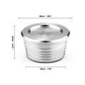 Stainless Steel Reu Coffee Filter Capsule Cup with Spoon Brush Fit for DELTA Q NDIQ7323 Coffee Maker Machine Accessory. 