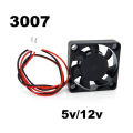 3007 brushless fan DC 3.7V 5v 12v 24v sleeve bearing small power supply cooling 30x30x7mm mini 3D printer cooler E1.