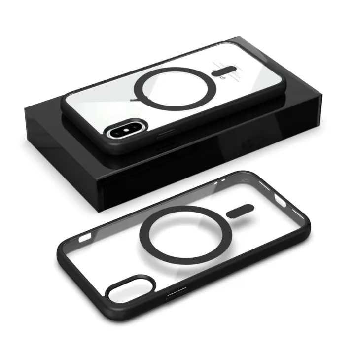 For%20Apple%20iPhone%20X%20/%20Apple%20iPhone%20XS%20MagSafe%20Shockproof%20Compatible%20Transparent%20Slim%20Fit%20Wireless%20Charging%20supported%20Frosted%20Border%20Phone%20Back%20Case%20Mobile%20Cover%20-%20Image%205