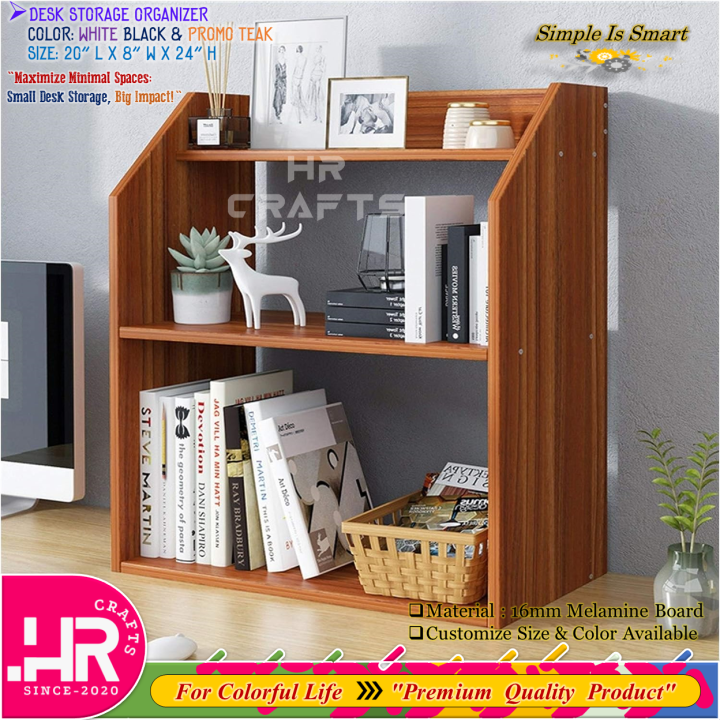 Bookcase shelf-Desktop Bookshelf-Office Shelves-Desktop Organizer-Bedroom Small Storage Rack-Simple Multi layer Bookcase-Standing Book Shelves-HR Crafts