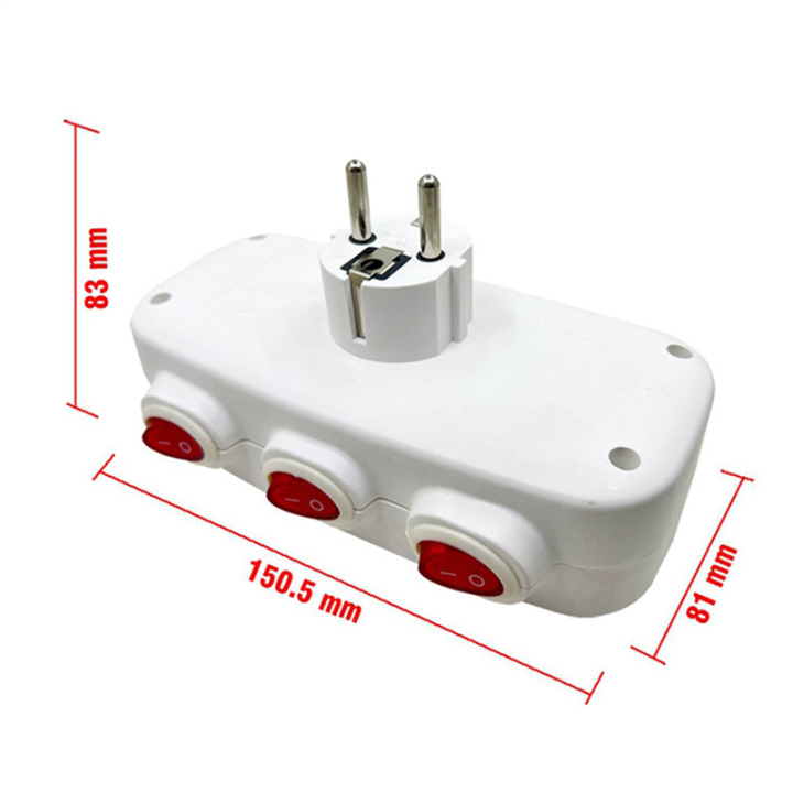 2X%201%20to%203%20Way%20Extension%20Socket%20with%20on/OFF%20Switch%20Universal%20Germany%20France%20Standard%20AC%20Outlet%20Converter%20EU%20Plug%20-%20Image%202