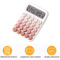 Round Keys Calculator Vintage Gradient Color 12-digit Desktop Calculator for Home Office Large Lcd Display Mechanical Calculator Southeast Asian Buyers Retro Typewriter Calculator. 