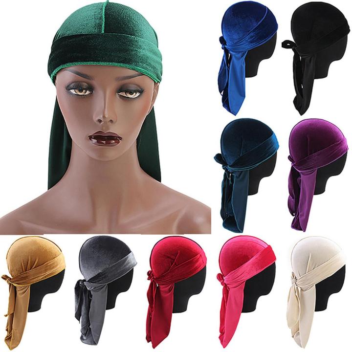 【Hot item】 Men Women Durag Turban Cap Hats Headscarf | Daraz.lk