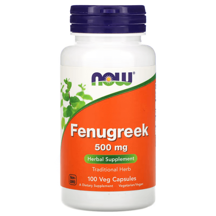 Fenugreek Supplement 500mg by NOW 100 Veg Capsules Herbal Supplement Traditional Herb Non-GMO