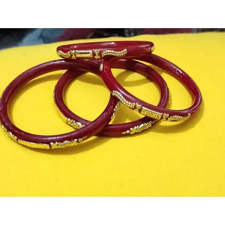 Latest Design Shakha Pola Bangles for Women Brown Color , Party , Wedding , Anniversary , Durga Puja & All Time Use Shakha Pola Bangles.