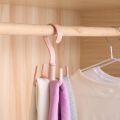 （New）Rotating Hook Platic Wardrobe Clothe hoe Multi-function torage Organizer Four Claw Handbag Cap Towel Rotate Cloet Holder. 