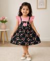 1-2 and 7-10 Years Baby Girls Overall Print Dress 1 piece. 