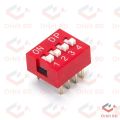 3Pcs 4 Position DIP Switch 2.54mm Pitch Horizontal DIP Switch Four Positions Piano Type Dial DIP Slide Switch For Electronics Circuit PCB. 