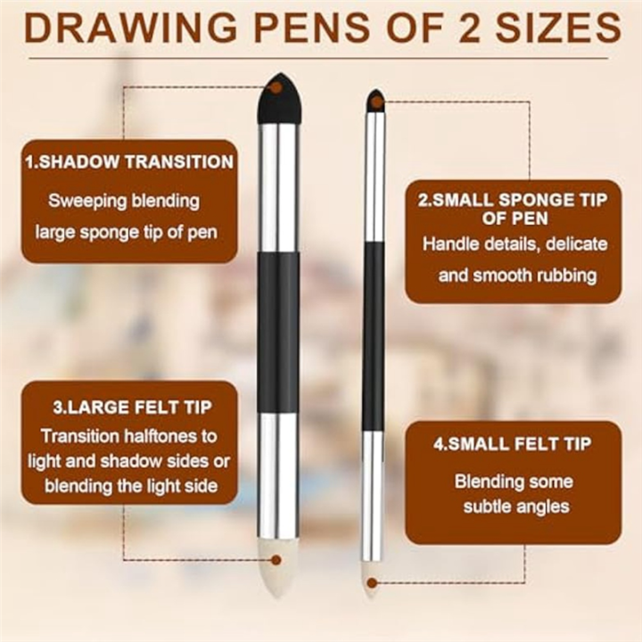 6Pcs%20Artist%20Blending%20Sponge%20Pen,Double-Headed%20Blending%20Stump%20Pencil%20Sketch%20Brush%20Drawing%20Foam%20Blender%20Stick%20Blender%20Tool%20Easy%20Install%20Easy%20to%20Use%20-%20Image%204