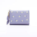 (New) flowers pattern women short wallet PU leather multi-card slot card holder coin purses girl student wallet female small purses. 