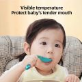 【NEW】 BBET Baby Utensils Spoon Fork Set Cutlery For Children Silicone Bendable Sensing Temperature Tableware Babies Training Feeding.