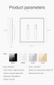 KAMANNI Luxury Light Switch LED Indicator Crystal Tempered Glass Piano Key Model design White Push Botton Wall Switches 220V New. 
