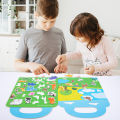 Portable children's educational magnetic puzzle book 2-3-5 years old baby early education puzzle matching book cognitive toy. 