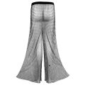 Sparkle Diamante Fishnet Wide Leg Trousers Crystal Mesh Flare Pants High Waisted Rhinestone Split Hem Leggings.