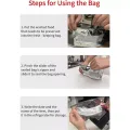 10 Pcs/Bag Aluminium Foil Bag Reusable Freezer Zip Lock Safe Large Capacity Fresh-keeping Lock Freezer Bag.