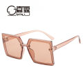 New Sunglasses Mi Nail Trendy Box Large Frame Glasses Fashion European and American Style Street Shot Simple Xiaohongshu Vintage Sunglasses.