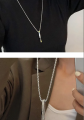 Trendy Fashionable Simple Stainless Steel Chain Necklaces for Men - New Men Necklace Black Pendant Necklace for Jewelry Gifts for Boys.