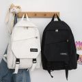New Simple Canvas Backpack Solid Color School Shoulder Bag for Teenage Boys Girl Student Large Capacity Travel Bagpack. 