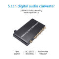 New 5.1CH Digital Audio Converter SPDIF Input To 5.1 Channel Audio Digital Sound Decoder Converter Compatible For DOLBY Decoding.