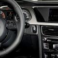 Carbon Fiber Engine Start Stop Switch Button Ignition Key Panel Cover Trim Decor for Audi A4 B8 A5 8T S5 2008-2015. 