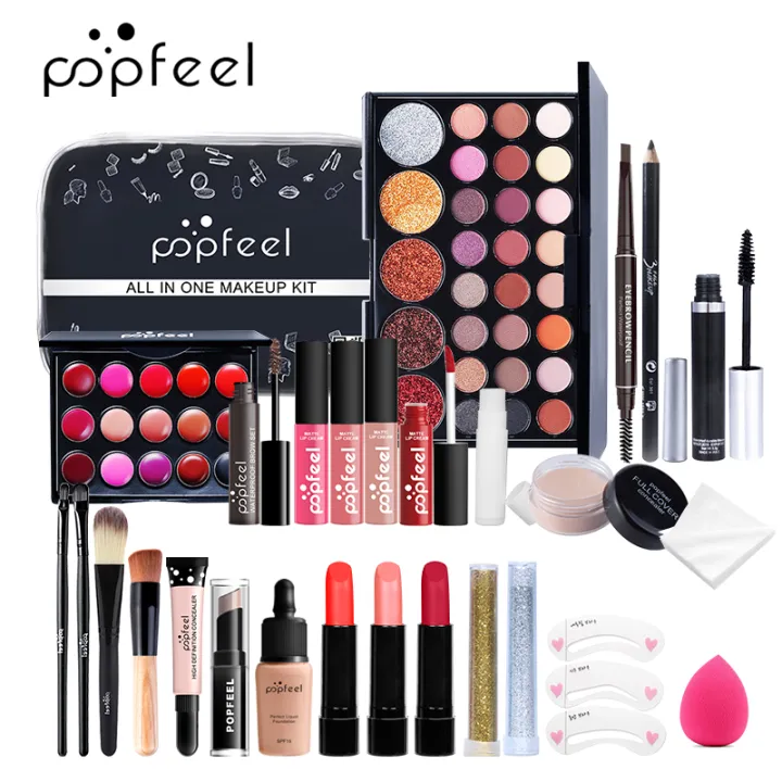 POPFEEL%20Makeup%20Kit%20ALL%20IN%20ONE%20Full%20Facial%20Makeup%20Set%20Eye%20Shadow%20Lip%20Gloss%20Eyeliner%20Makeup%20Brushes%20Cosmetics%20Bag%20Makeup%20Products%20-%20Image%202