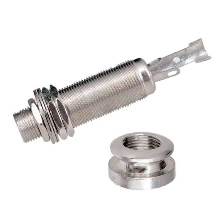 1x%201/4%20Inch%20Chrome%20Cylinder%20Flush%20Mount%20Jack%20&%20A1347%201%20Piece%20Guitar%20Bass%20End%20Pin%20Output%20Jack%201/4%20Inch%20Mono%20or%20Stereo%20-%20Image%208